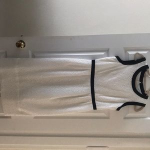 Sleeveless black and white midi dress